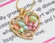 Give your Grandmother a gift from the heart. This gold like necklace sparkles with color and is sent with love.