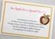 Our apple tac pin is a symbol of appreciation to a special teacher. Let the apple be a reminder of the dedication it takes to be a teacher and the important influence he/she has on the life of a child. Say thank you any time of year with this symbolic gift.