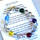 An affordable and thoughtful gift idea for a favorite teacher. One size fits most (7 1/2-8"). Glass beads in special colors as outlined in the gift poem that comes with the bracelet. 