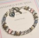 Wishes of love surround this bracelet and make it a special gift idea for the expectant mother. The bracelet makes a special keepsake gift idea as it can then be passed to the grown child to wear (daughter/daughter-in-law) as she has her first child.