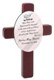 This baptism cross bears the poignent scripture passage from Acts and the dove of Peace. 