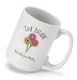 Say it with flowers! This pretty white mug features three colorful flowers that form a whimsical boutique, with plenty of room for your own special lines of personalization above and below the blooms. Both useful and sturdy, this ceramic 15 ounce coffee mug is suitable for a variety of special occasions including birthdays, anniversaries, Mothers Day, or as a bridesmaid or teacher gift. 