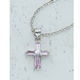 A delicate and beautiful cross cz cross pendant making a special gift idea for a baptism, communion or even confirmation gift idea. Choose between Pink or clear crystal. Granddaughter, niece, godchild, daughter Gift idea: matching necklaces for godmother/godchild, mother/child