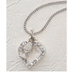 Full of sparkle and elegance, your loved on is sure to be dazzled with this beautiful rhinestone heart and chalice gift necklace to wear on her First Holy Communion and special celebrations and holidays.