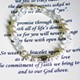 Celebrate a baptism or christening with our stretched style baptism gift bracelet. Measures 5" with stretch and is available in larger sizes for older children/adults making the sacrament.