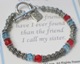 This MOL Bracelet makes a great gift for you and your sister. Whether close or far, sisters are always close at heart. Share something special with your sister by creating a bracelet designed for the two of you. Made with Swarovski Crystals and Bali silver. The bracelet includes a "sis" silver charm that hangs next to the toggle. Great to wear all the time and to special family gatherings. 