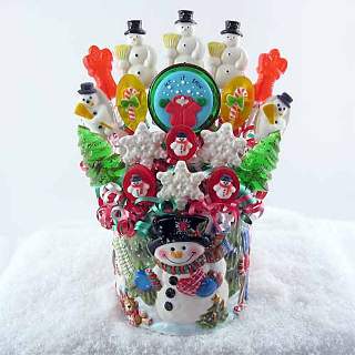 unknown Snowman Lollipop Bouquet